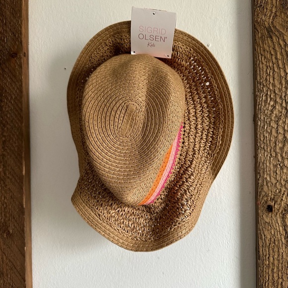New Sigrid Olsen Kids Girls Sun Hat Foldable Easy Travel Boho - Picture 5 of 9